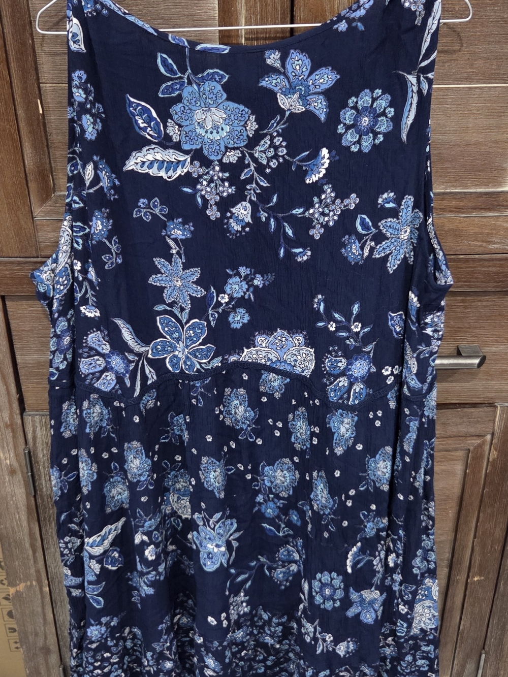 Bila Women's Plus Size Knee Length Dress Blue Print XXL